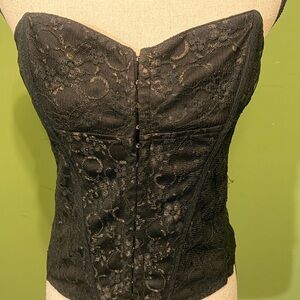 Elegant Black Lace Crop Top